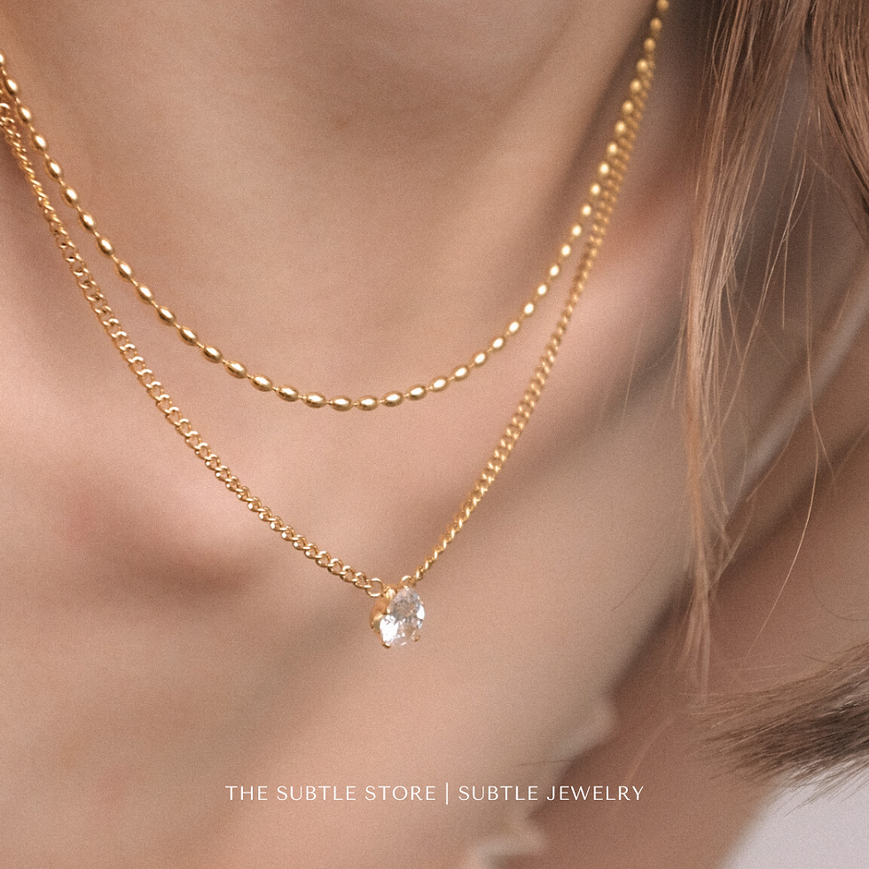Thumbnail: (防水) 超易襯 Bean Choker | 18KGP NECKLACE