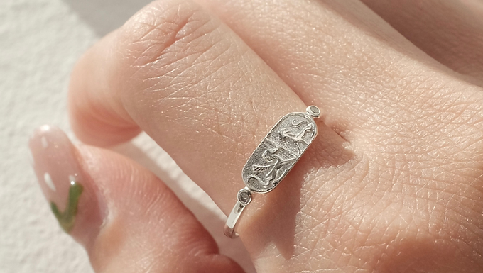 (純銀)  開口 - 復古小雙獅 | S925 RING