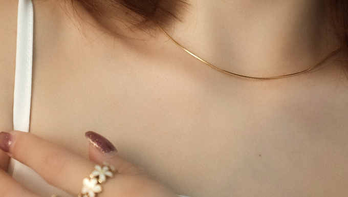 (防水) 金色線鏈 Golden String | 18KGP NECKLACE