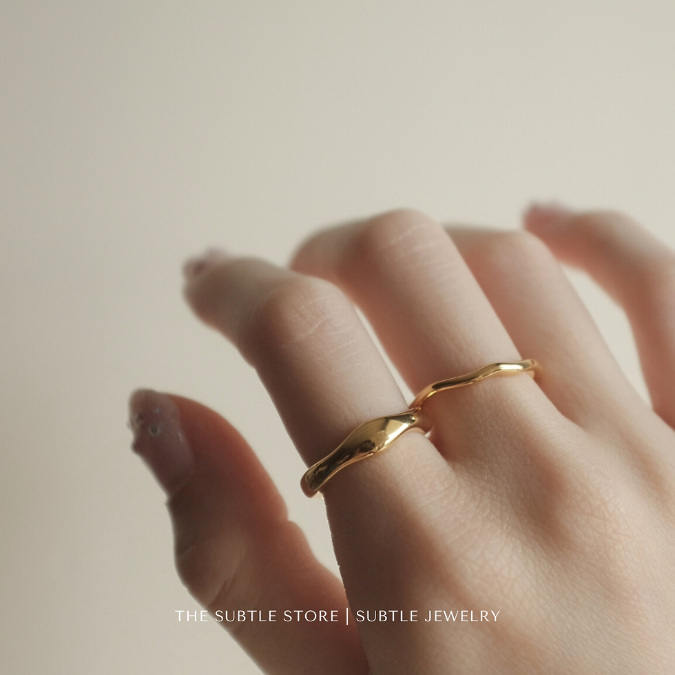 Thumbnail: (防水) SET - Wave AB | 18KGP RING