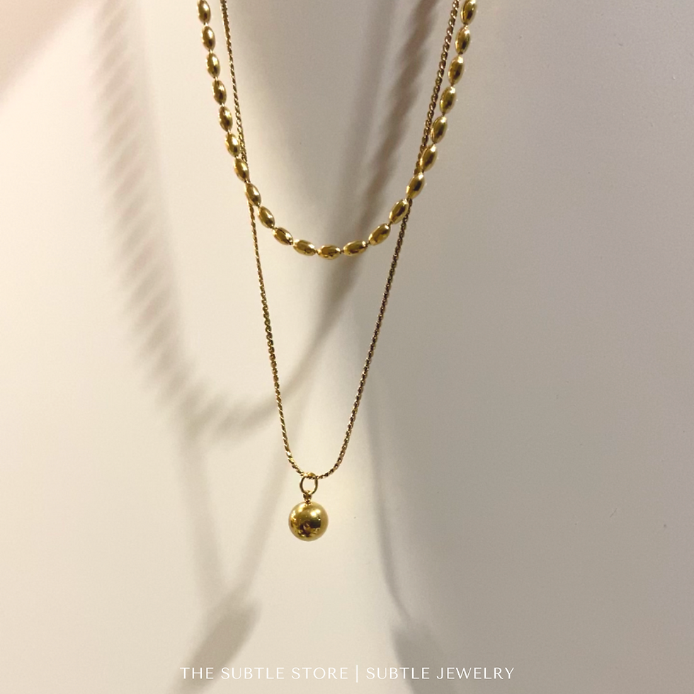 Thumbnail: (防水) 2 in 1 - Ball Ball | 18KGP Necklace