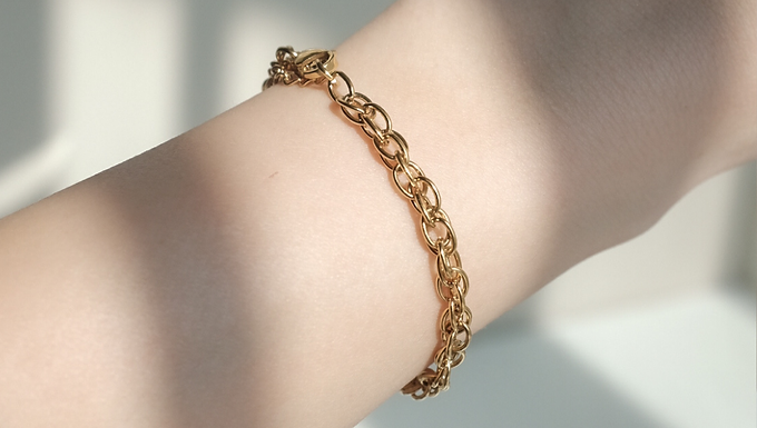 (防水)  Messy Rope | 18KGP BRACELET