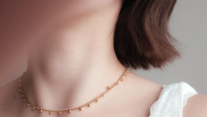 (防水) Gold -  Ball Ball 2.0 | 18KGP Necklace