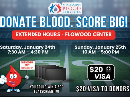 MS Blood Services Urges Donors to Act Now as Winter Weather Threatens Blood Supply