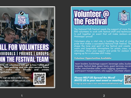 Volunteer Registration Open for 82nd National Folk Festival