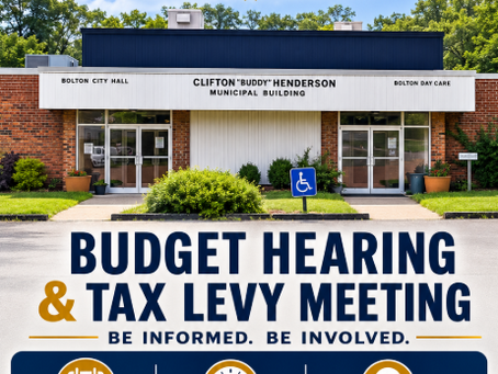 Bolton to Hold Public Budget Hearing, Tax Levy Meeting Aug. 25