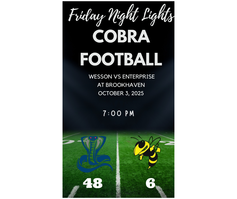 Wesson Cobras Continue Their Perfect Season with a Big Road Victory