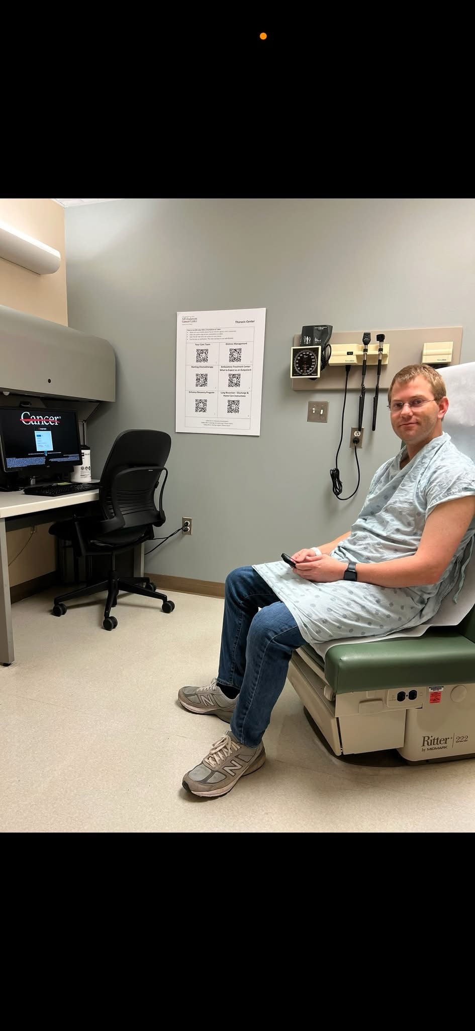 Josh Hood stays positive at his medical appointments.
