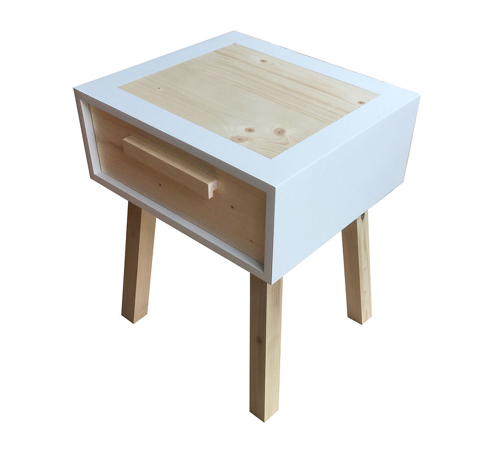 Nachtkastje - Scandinavisch design - schuin voor