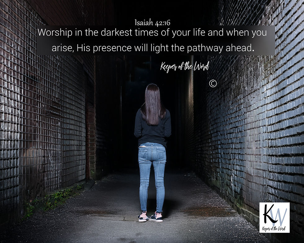 When life feels darkest, let worship rise; His presence will meet you with light for the journey ahead.