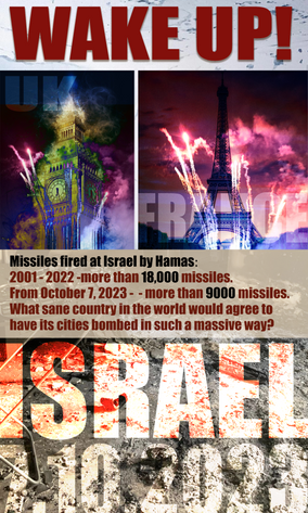 Iron Swords Poster | Missiles on Israel | Fireworks in European cities on the occasion of the New Year celebrations - missiles on Israeli cities