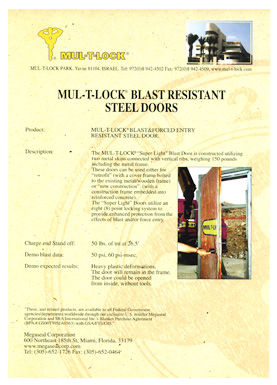 פלייר מולטילוק לדלתות נגד הדף