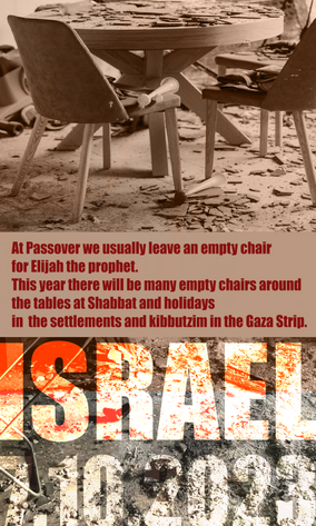 Iron Swords Poster | empty chair - Passover without the abductees in Gaza