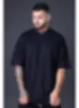 Camiseta Oversized Turtleneck Black na Other Style