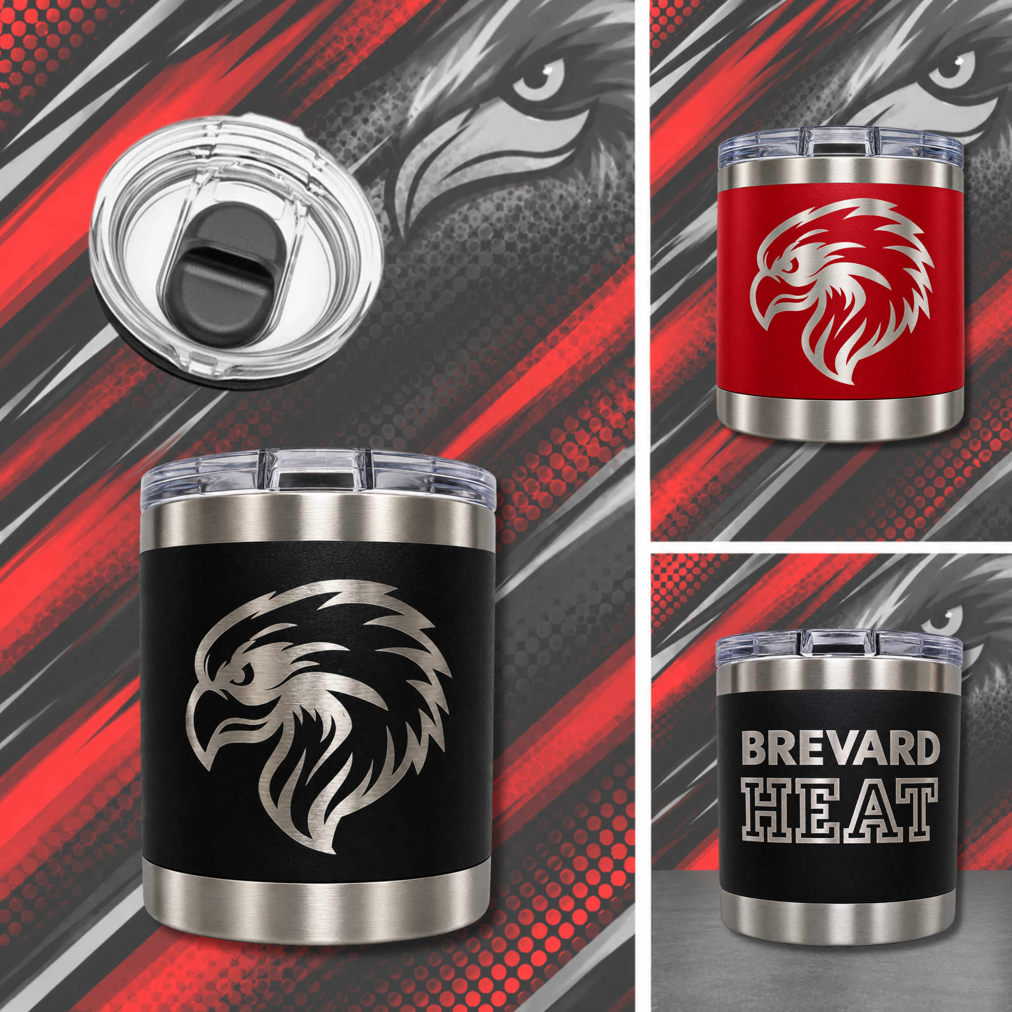 Firehawks Custom Engraved Lowball Tumbler