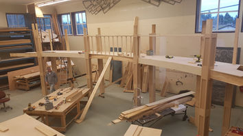 Chemainus Theatre, Set construction in the scenery shop, Nicholas Timmenga, Technical Director