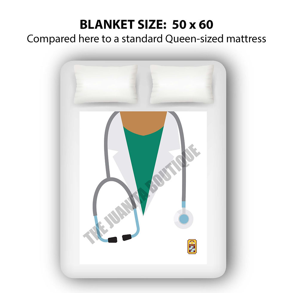 Thumbnail: Medical coat (green top) - “A WARMING HUG – THANK YOU” blanket