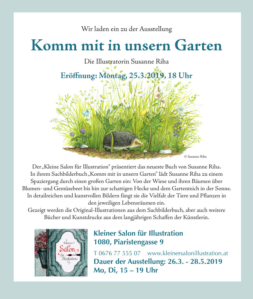 Ausstellung "Komm mit in unsern Garten" von Susanne Riha