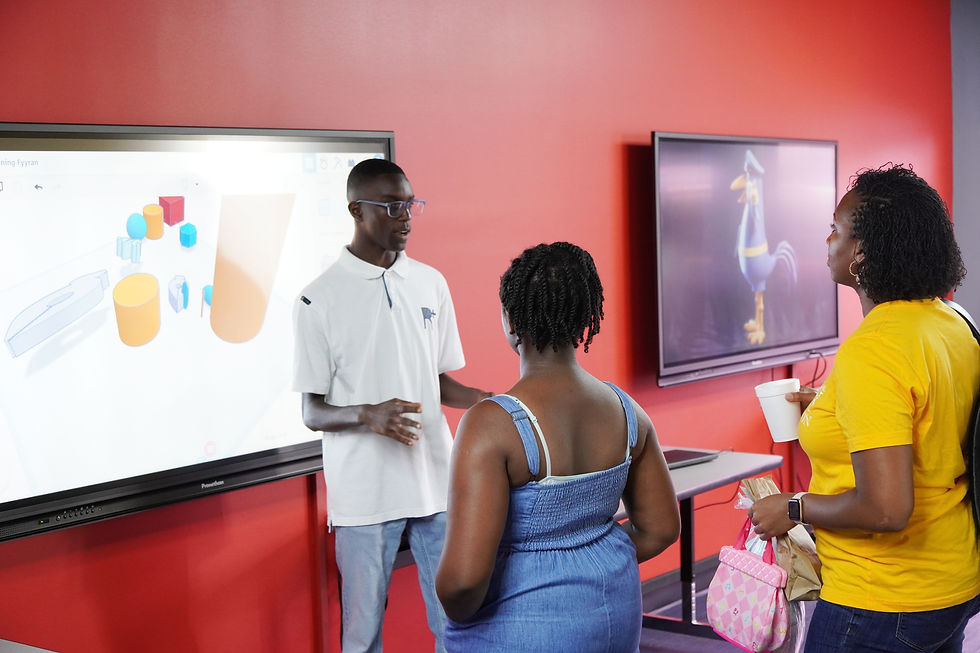 Isaiah Boatman showcases ENGINO software at ICAN