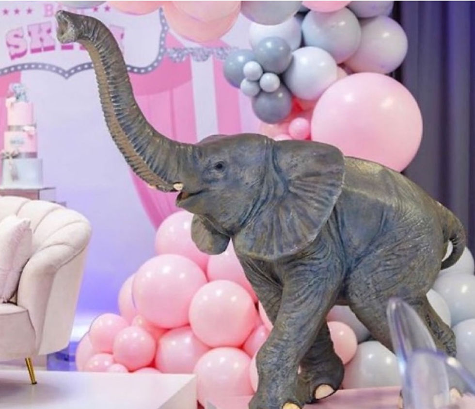 ELEPHANT LARGE GREY 73Wx32Dx61H