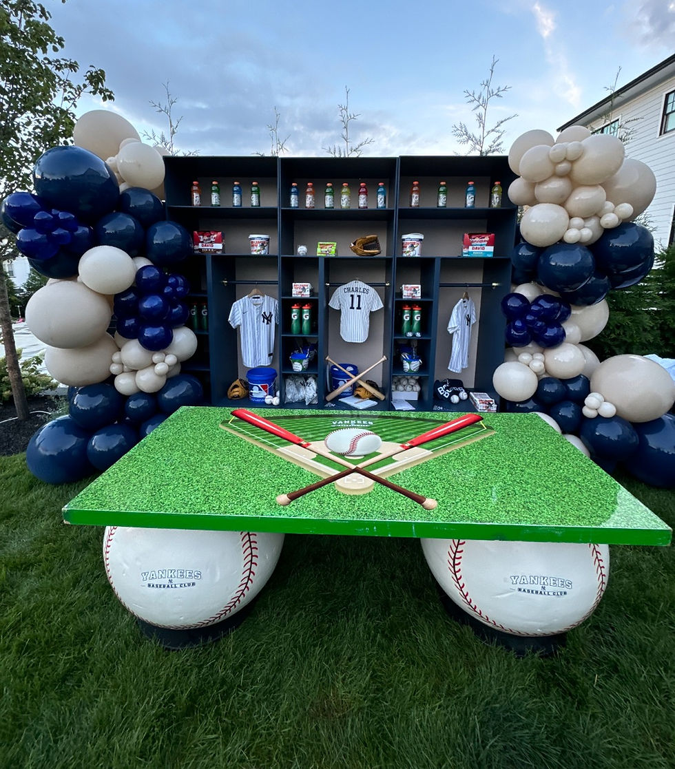 Baseball Dessert Table 84inch x 30 inch