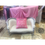 Thumbnail: Throne Baby Chaise Lounge White with Silver Trim