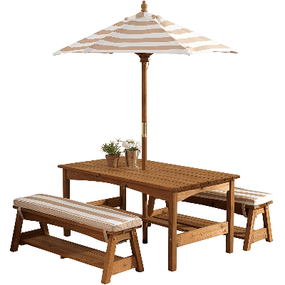 Kids Picnic Table Bench Cushions & Umbrella | Rent4Parties