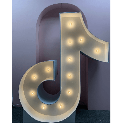 Marquee TIK TOK 5ft Symbol Rent4Parties Marquee TIK TOK 5ft Symbol Rent4Parties