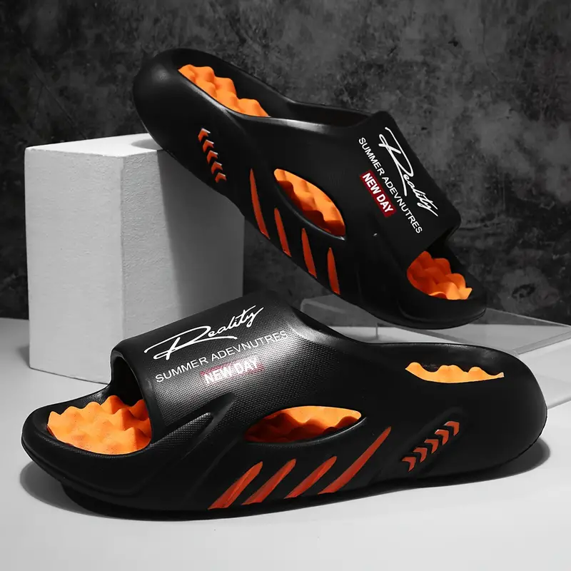 Summer men's EVA massage slippers indoor outdoor hiking beach casual shoes soft