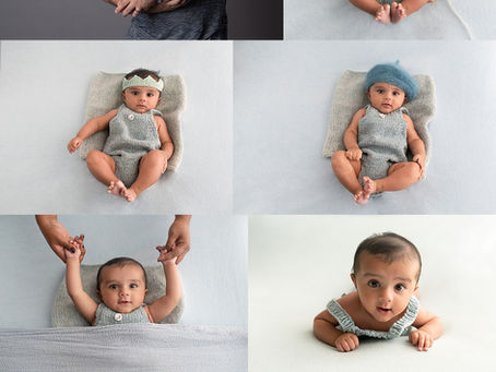 Séance photo bébé au studio à 3mois