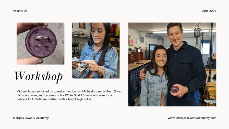 Handmade DIY unique wedding bands, in silver and 14k white gold, delicate minimalist ring