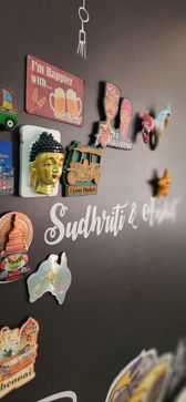 personalized magnetic board to organize travel magnets