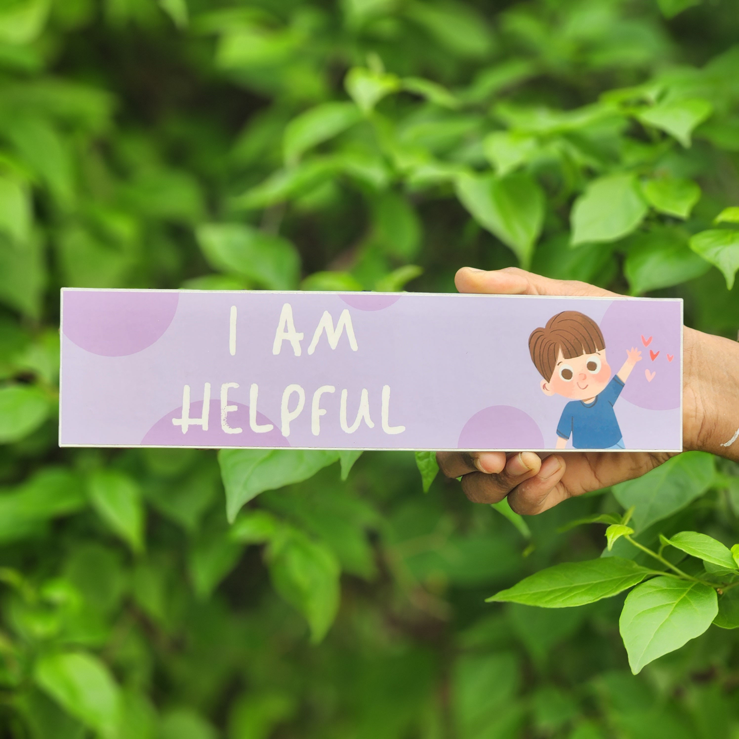 i am helpful purple walldecor for kids