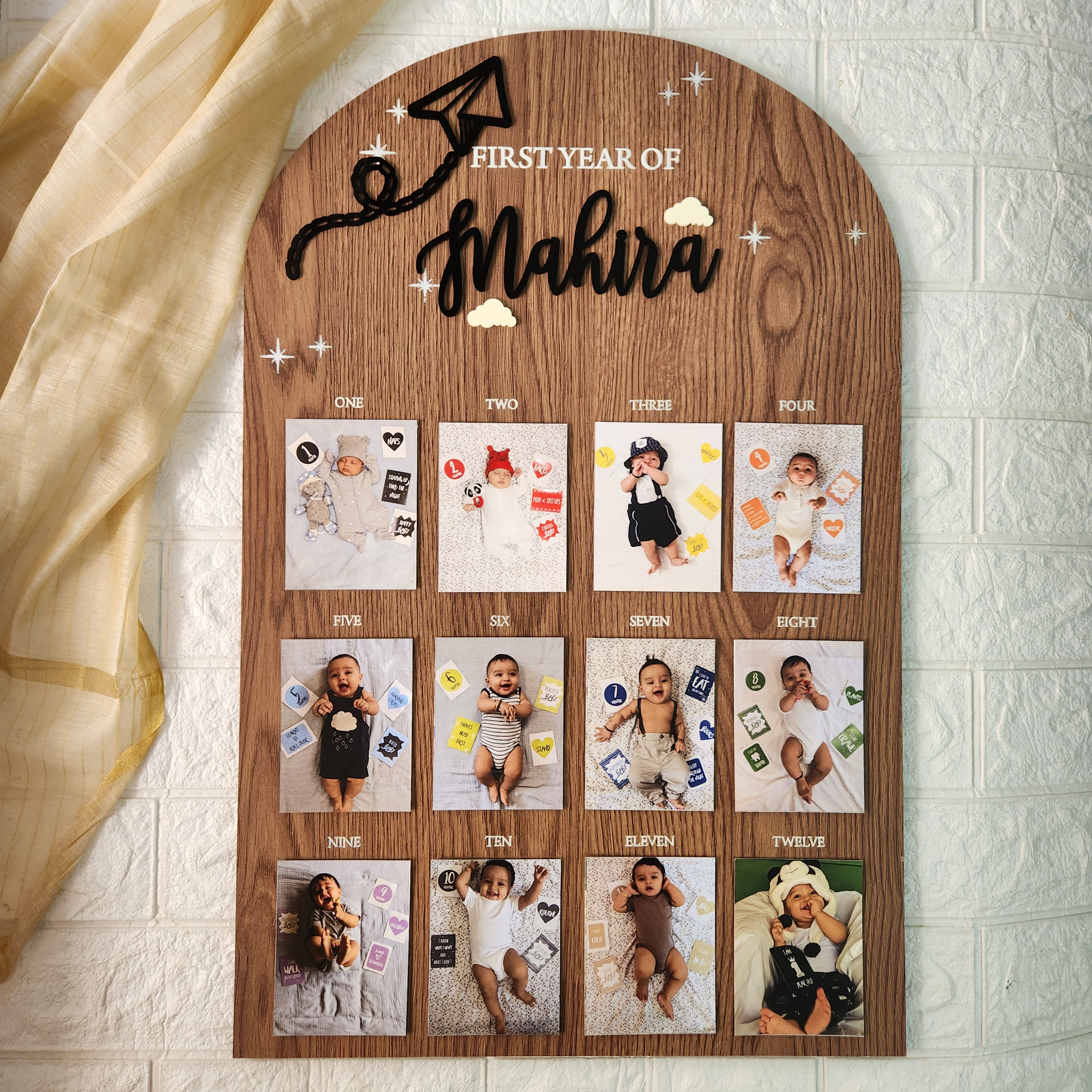 My First Year Photo Organizer – Airplane & Clouds