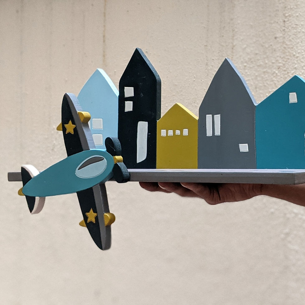 Thumbnail: Skyline Airplane Floating Shelf