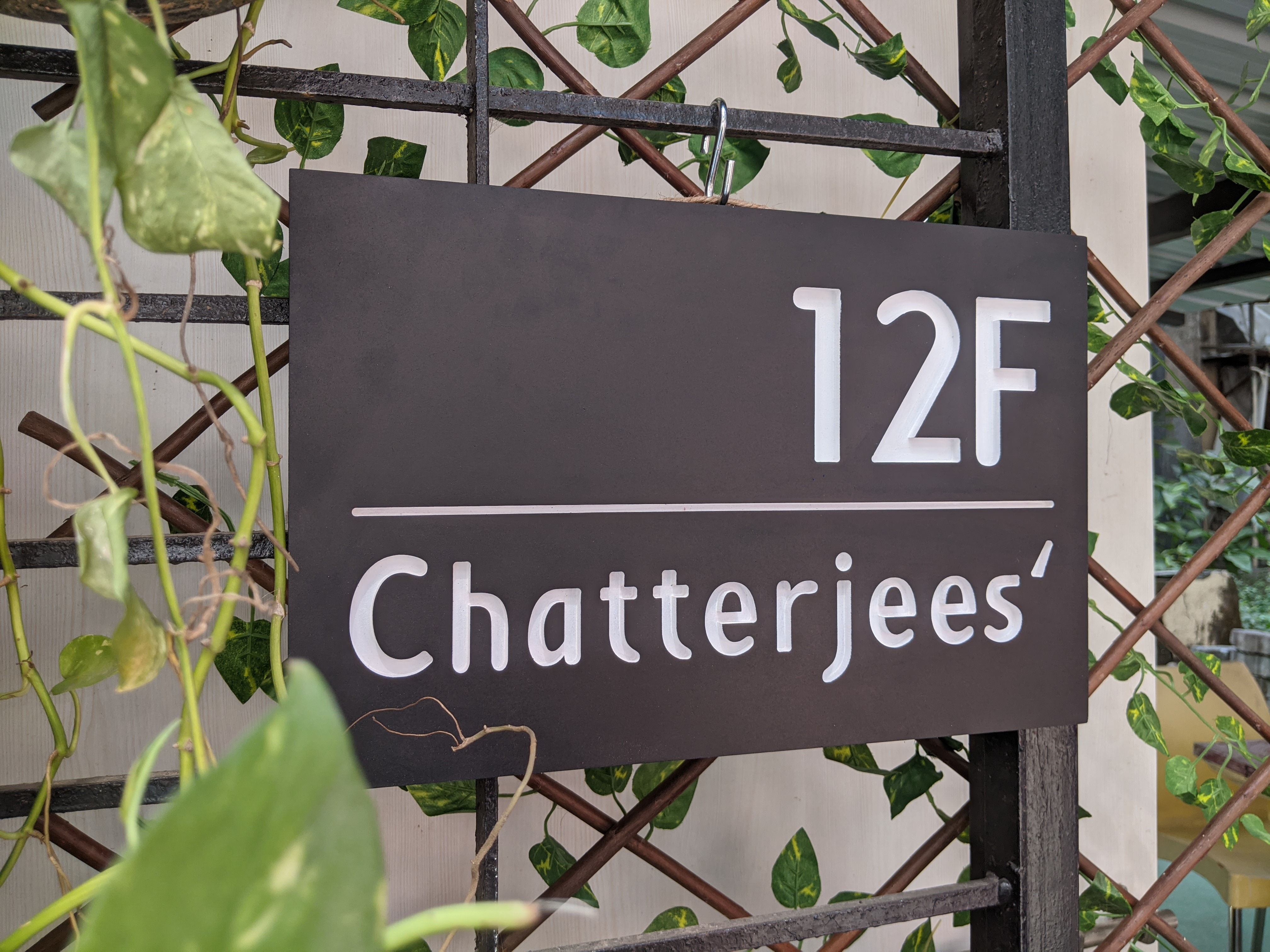 black and white Rectangular Nameplate- Engraved