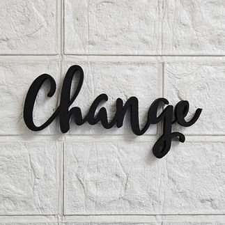 3d word change for wall decor