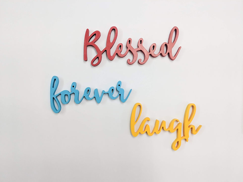 Set of 3 -  3D words