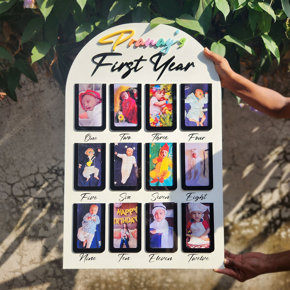 Thumbnail: Rainbow theme first year photo organizer