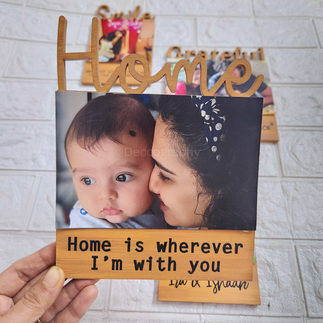 wooden plaque with words home is wherever i m with you