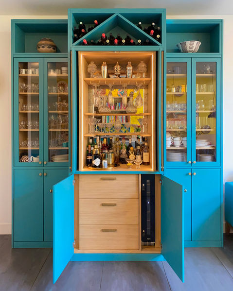 open drinks cabinet
