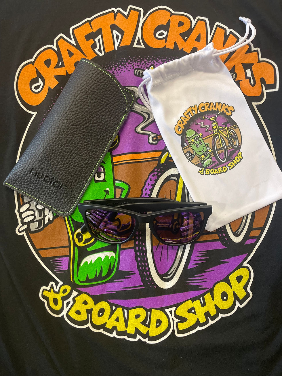 Thumbnail: Sunglasses by Crafty Cranks & Nectar Purple/Black