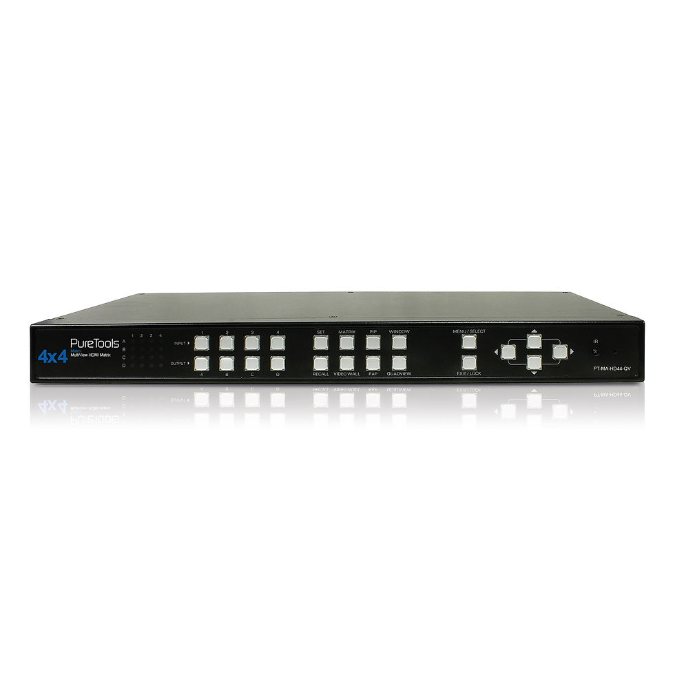 PureTools - HDMI Matrix 4x4 koos Quadview, videosein, sujuv ümberlülitamine