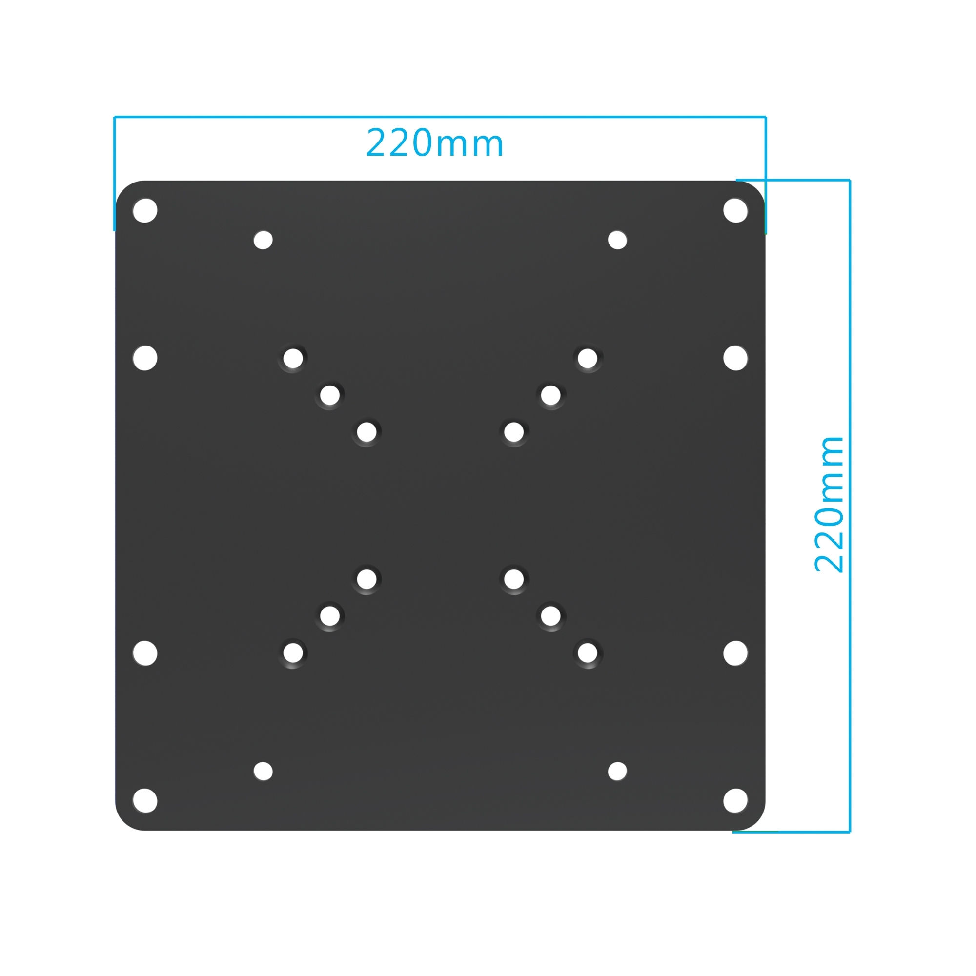 PureMounts® univeraal VASA adapter - plaat 220 x 220