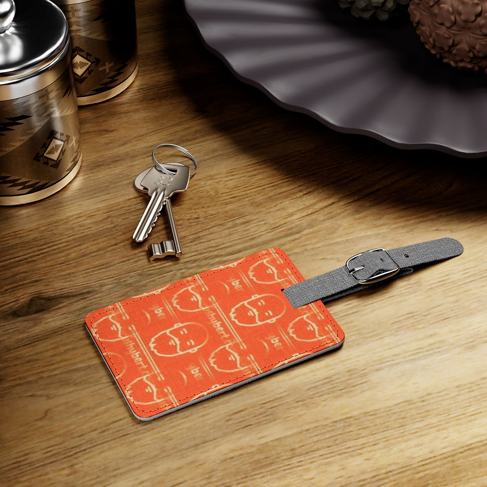 Thumbnail: Brushy Bert Saffiano Polyester Luggage Tag