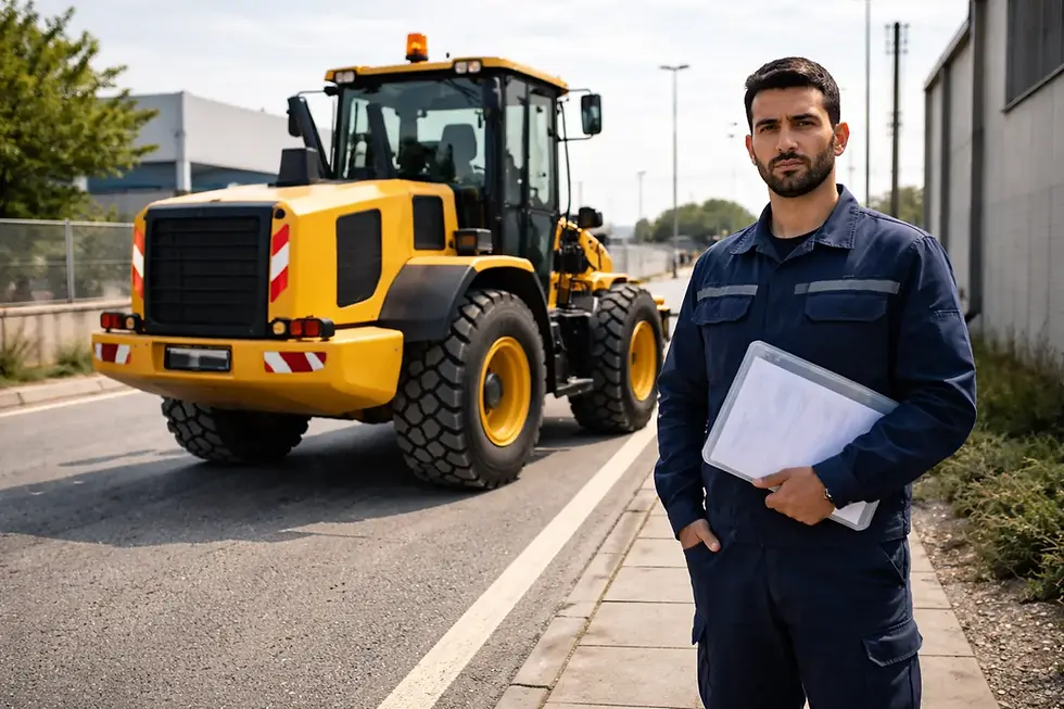 Trafikte kullanılacak loder için operatörlük belgesi ve G sınıfı sürecini temsil eden sahne