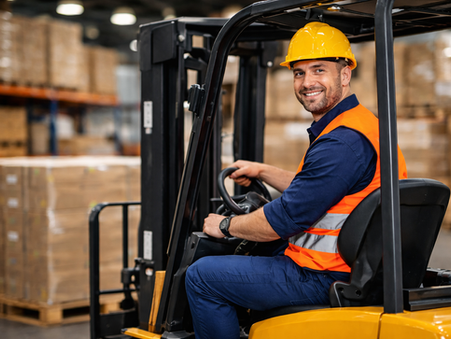 Şişli'de forklift operatörlük belgesi ile çalışan profesyonel forklift operatörü