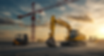Gün batımında büyük bir inşaat sahasında çalışan iş makineleri: Ön planda sarı renkli bir ekskavatör, güçlü kepçesiyle kazı işlemi yapmak için hazır konumda duruyor. Sağ ve sol taraflarda ise yük taşımada kullanılan forkliftler bulunuyor. Arka planda devasa bir kule vinç, yüksekten malzeme taşımak için konumlandırılmış. Ayrıca, kum ve moloz taşıyan bir kamyon, kazı işlemlerinin devam ettiğini gösteriyor. Gökyüzünde hafif bulutlar eşliğinde gün batımının sıcak tonları, sahneye dramatik ve etkileyici bir atmosfer katıyor. Bu görüntü, ağır iş makineleriyle çalışan inşaat projelerinin gücünü ve ölçeğini yansıtan gerçekçi bir sanayi manzarası sunuyor