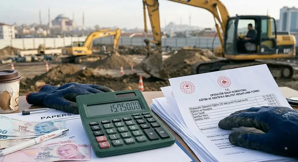 Ekskavatör ehliyeti kurs ücretleri