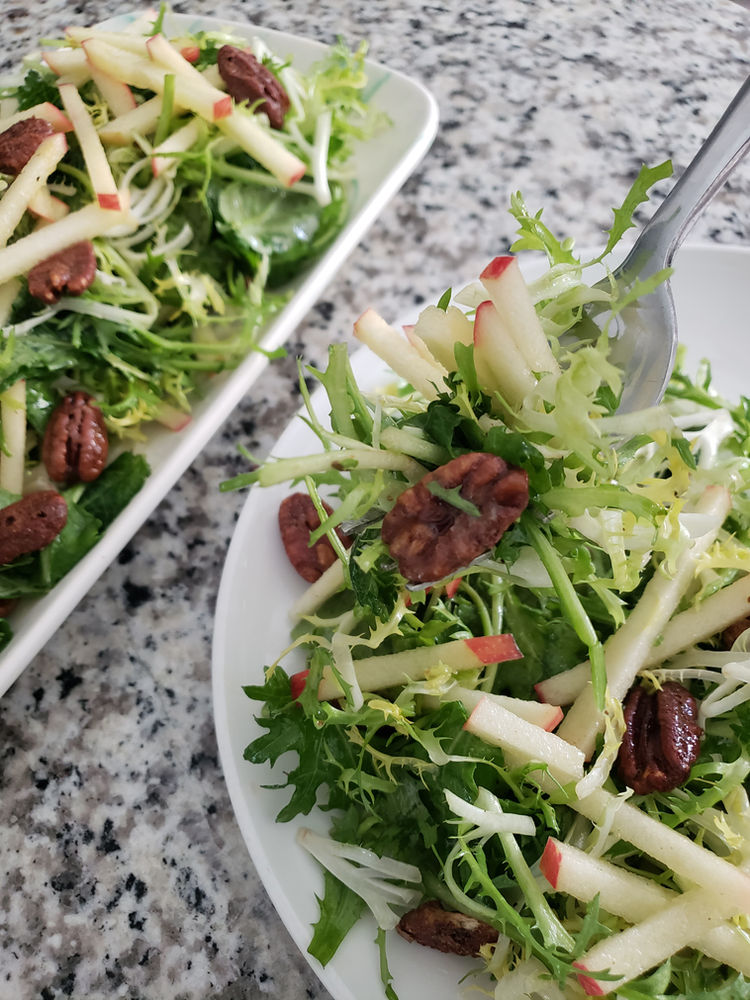 Honeycrisp Apple, Frisee and Kale Salad